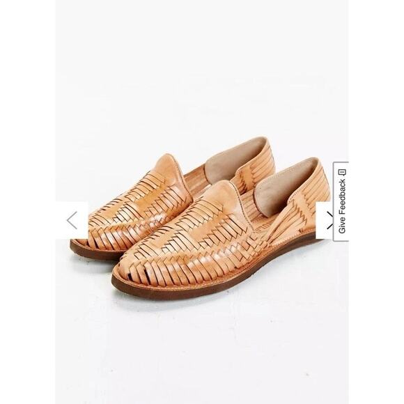 Chamula Huarache Tan Brown Woven Leather Shoes Slip On Minimalist Men’s 11.5